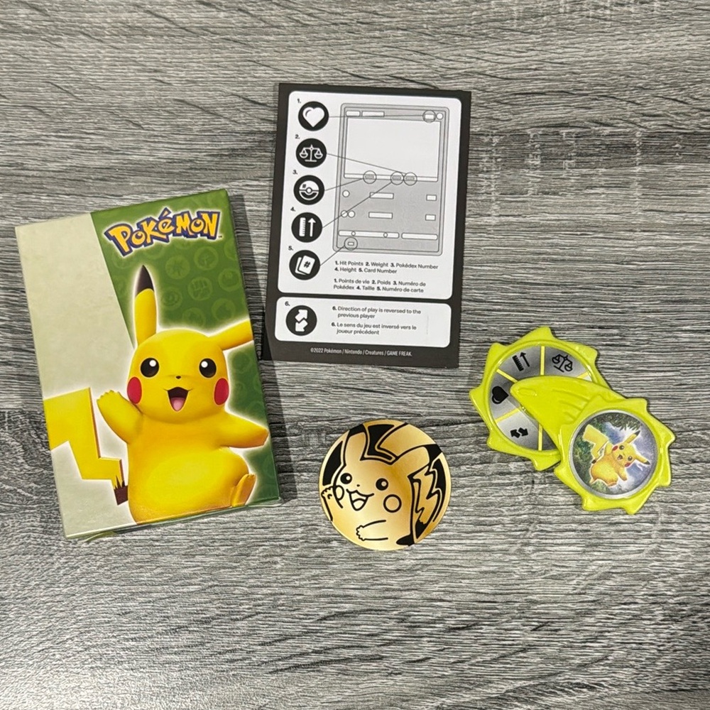 McDonald’s | Pokémon: Pikachu Battle Spinner & Coin Chip (2022) - Happy Meal Toy